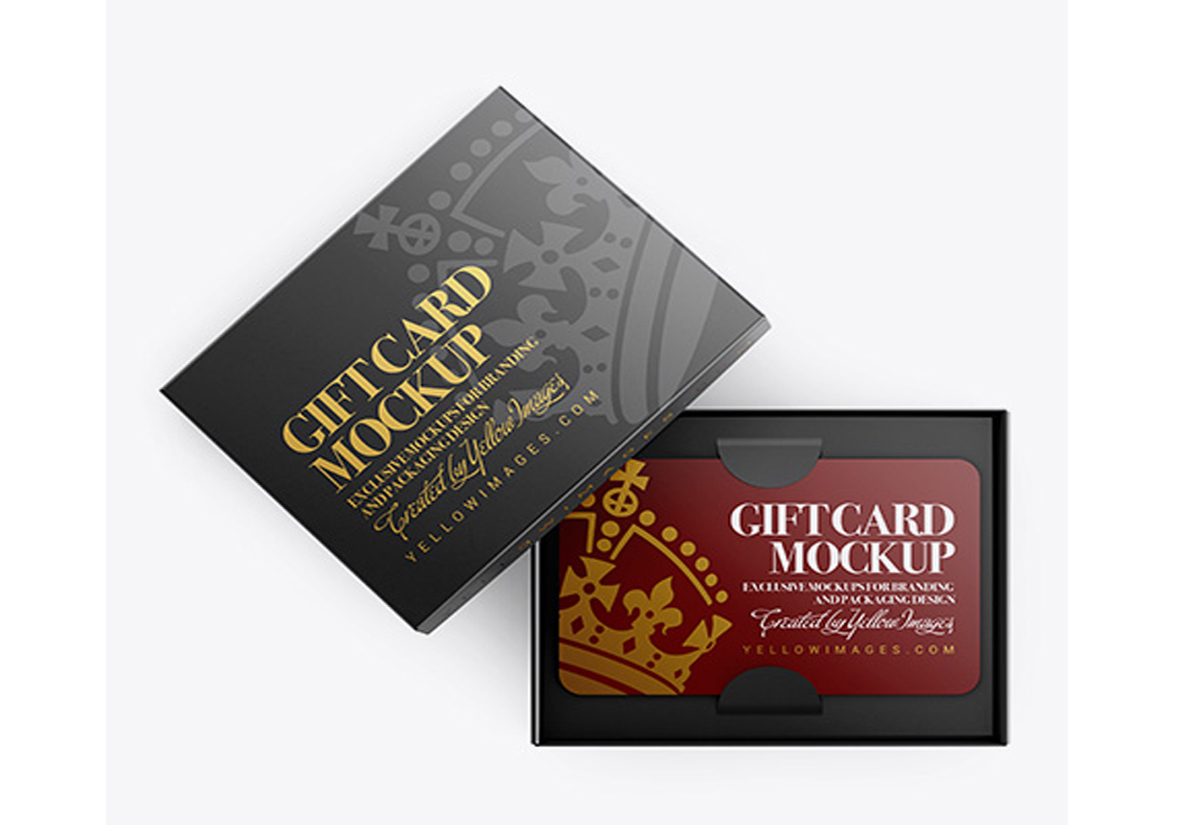 Download Free Buy Gift Card Boxes Custom Made Gift Card Holders At Low Price PSD Mockup Template