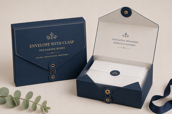 Envelope With Clasp Packaging Boxes