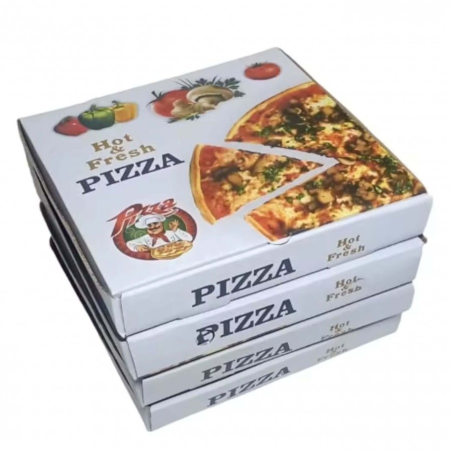 White Pizza Packaging Boxes