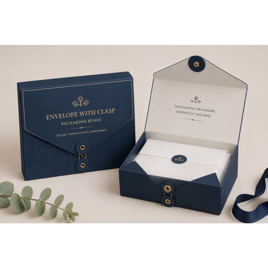 Envelope With Clasp Packaging Boxes