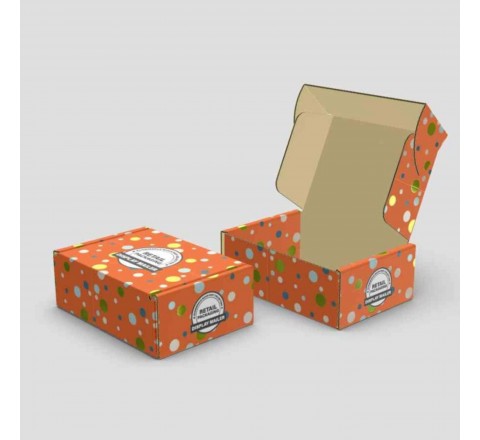 Orange Mailer Packaging Boxes