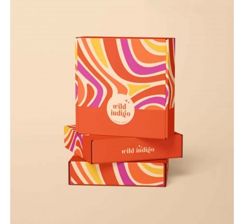 Orange Mailer Packaging Boxes